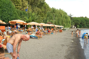 Het familiestrand in Bolsena van de familie Masi