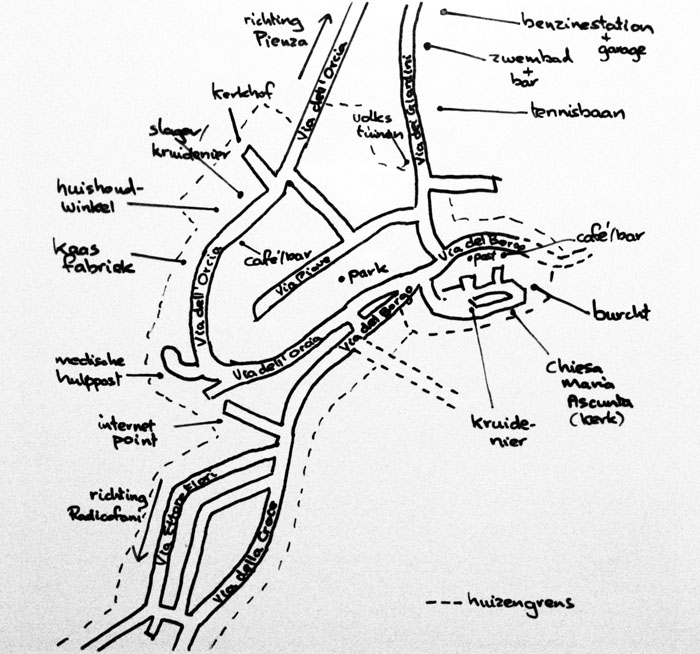 Plattegrond van Contignano